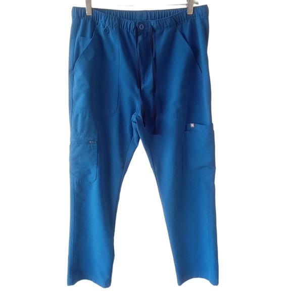 FIGS Technical Collection Men's Cairo Cargo Scrub Pants Size Medium Royal Blue - Picture 2 of 12